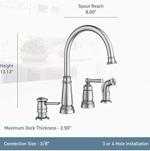 Mediterranean Bronze High Arc Kitchen Faucet with Side Spray