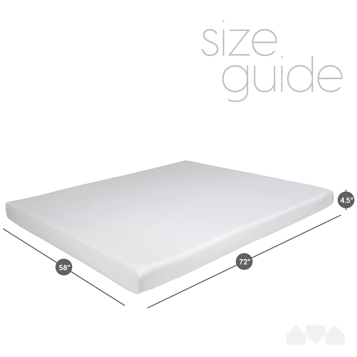 Milliard Premium 4.5 Inch Memory Foam Sofa Bed Replacement Mattress, Queen