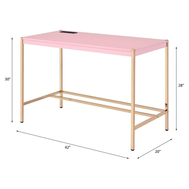 Plethoria Home Writing Desk with USB Ports