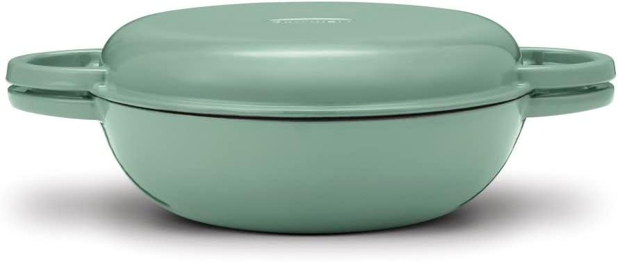 Sage Green Enameled Cast Iron 2-in-1 Multipurpose Set