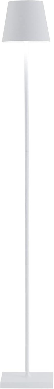 White Adjustable Cordless Outdoor Metal Floor Lamp