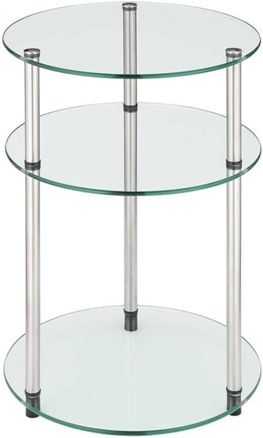 Convenience Concepts Designs2Go No Tools 3 Tier Round Table, Multiple Finishes