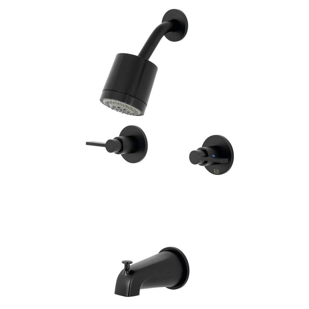 Kingston Brass NuvoFusion Double-Handle Tub and Shower Faucet