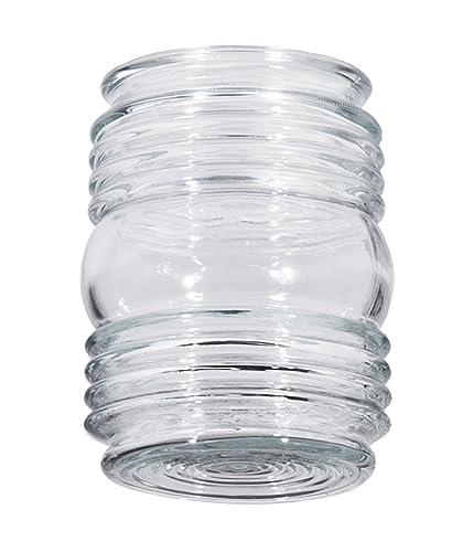 B&P Lamp® 4 1/2" Clear Retro Utility-Type Glass Shade