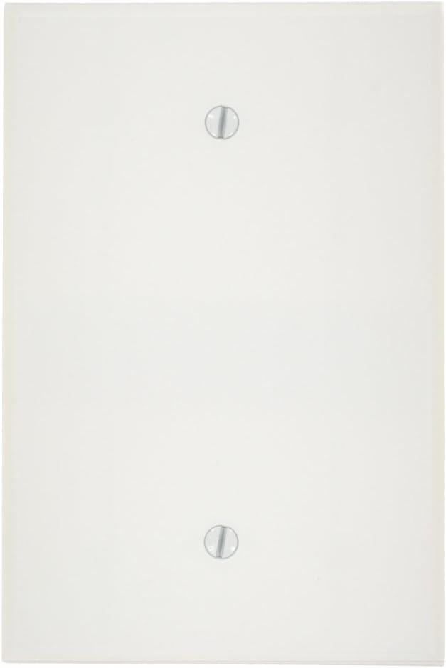 White Oversized Thermoset 1-Gang Blank Wallplate