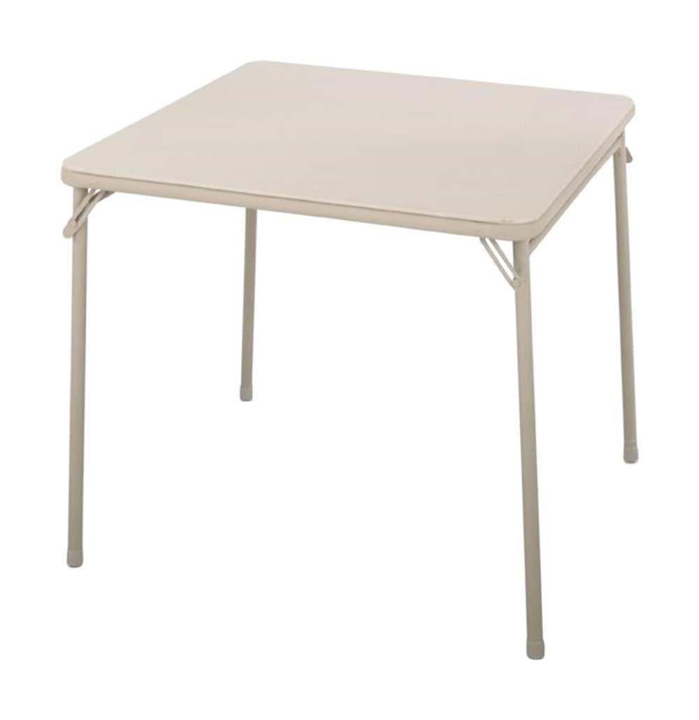 Cosco Square Folding Table 34" Sand Steel Frame, Vinyl Case of 2