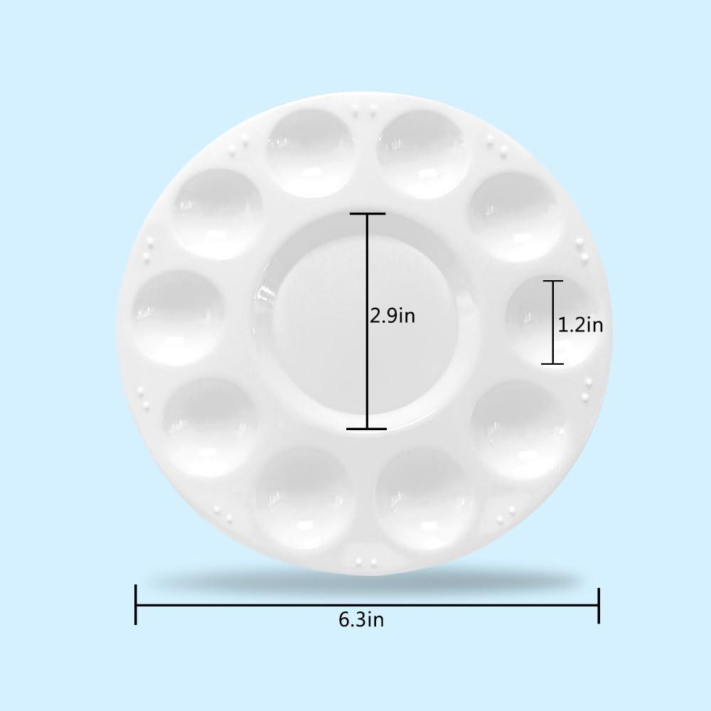 Hulameda 28 Pcs Paint Tray Palettes Plastic for Kids to Put Cupcake and Art Painting