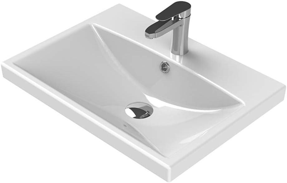 Elite 24'' White Ceramic Rectangular Wall Mount Bathroom Sink