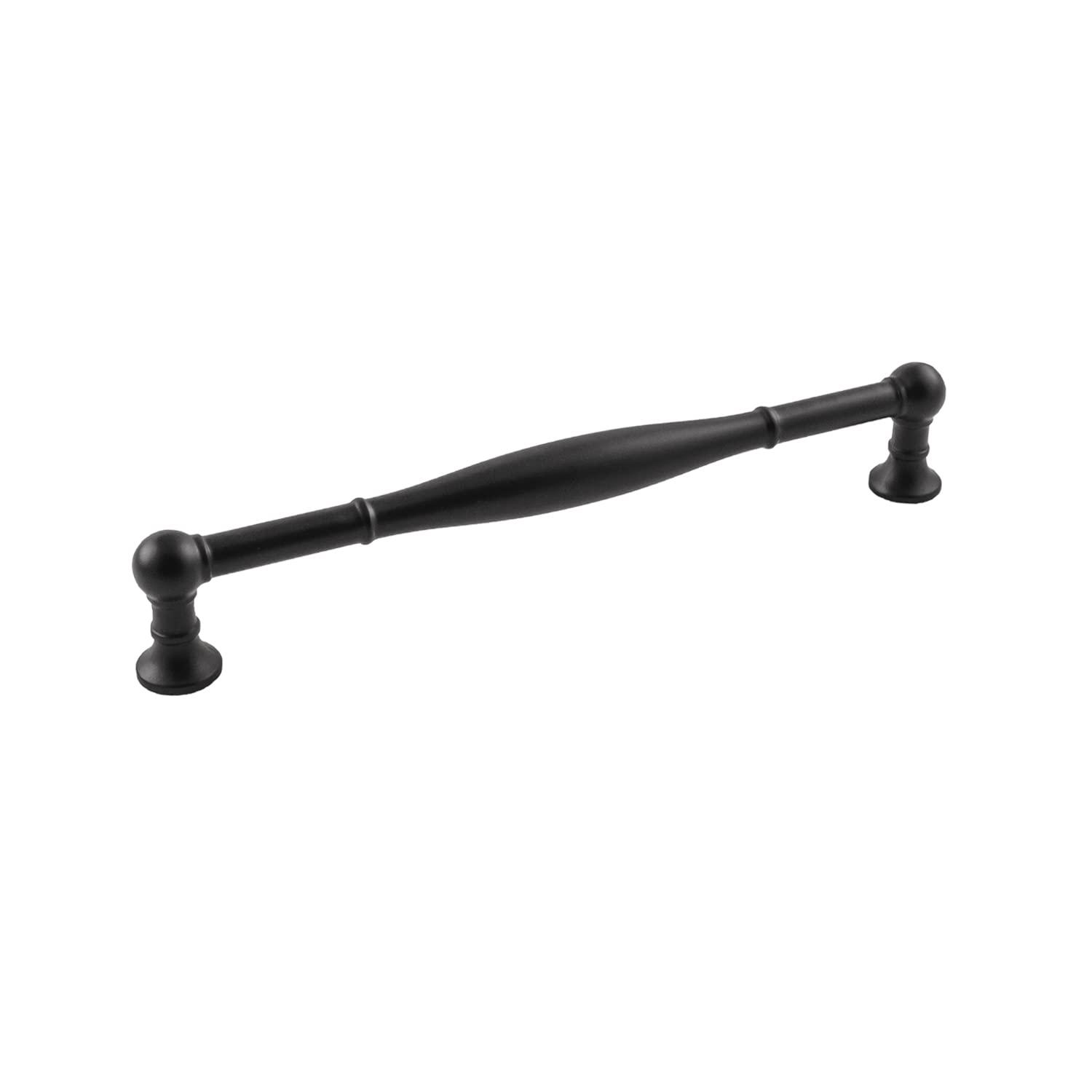 Matte Black Traditional Bar Pull with Mounting Hardware