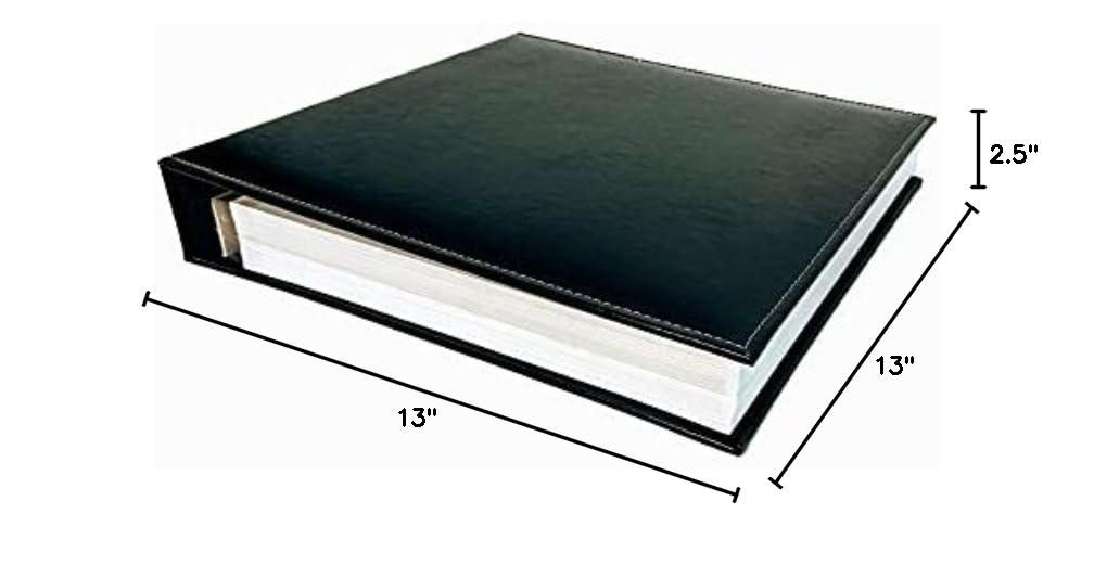BEACHWATER POOL & SPA, LLC Photo Album Self Adhesive, 100 Pages 50 Sheets, Self Stick Sheet, Scrapbook, Picture Book, 4X6, 5X7, 8X10, 8-1/2X11, Replaceable Pages