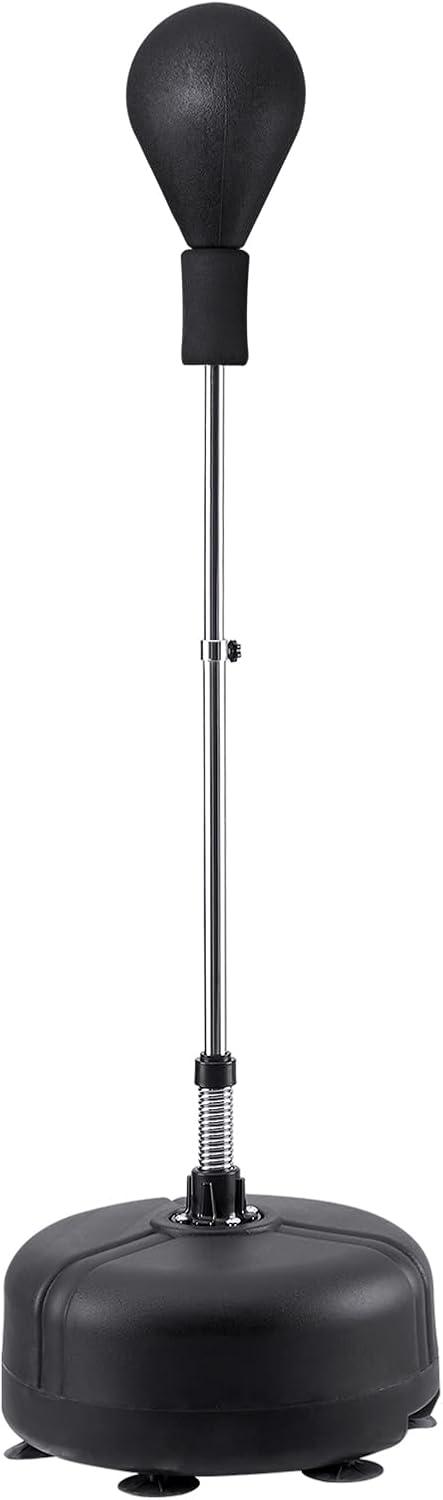 Adjustable Black PVC Leather Reflex Boxing Bag with Suction Cup Base