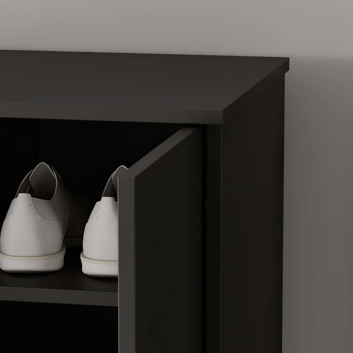 71" Closet Storage Cabinet 8-Tier Shoe Rack with Wheel Entryway Shelf - 23.6"L x 15.7"W x 70.9"H