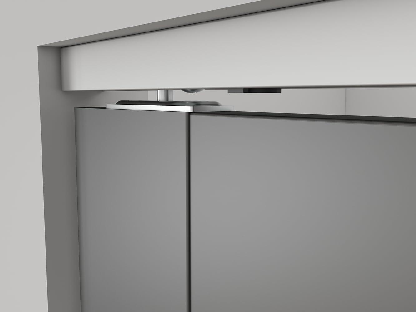 Calhome Full Lite Frosted Glass MDF Bi-Fold Door with Hardware Kit and Door Handle