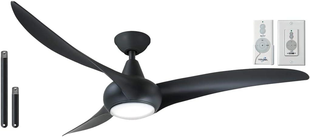 52" Wave 3 - Blade LED Propeller Ceiling Fan with Remote Control and Light Kit Included