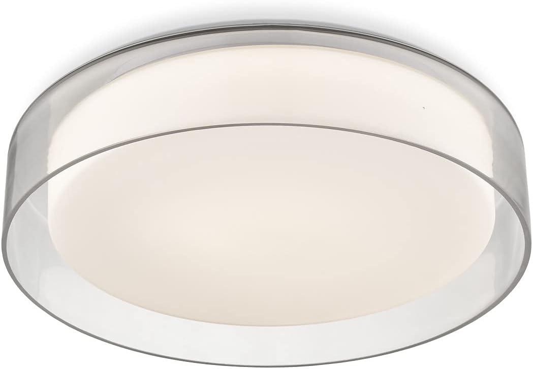 Clear Glass and LED Round Flush Mount Light