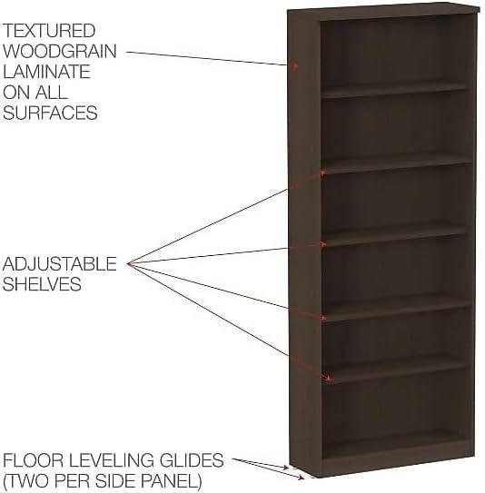 Valencia 80.25" H x 31.75" W, Six-Shelf, Standard Bookcase