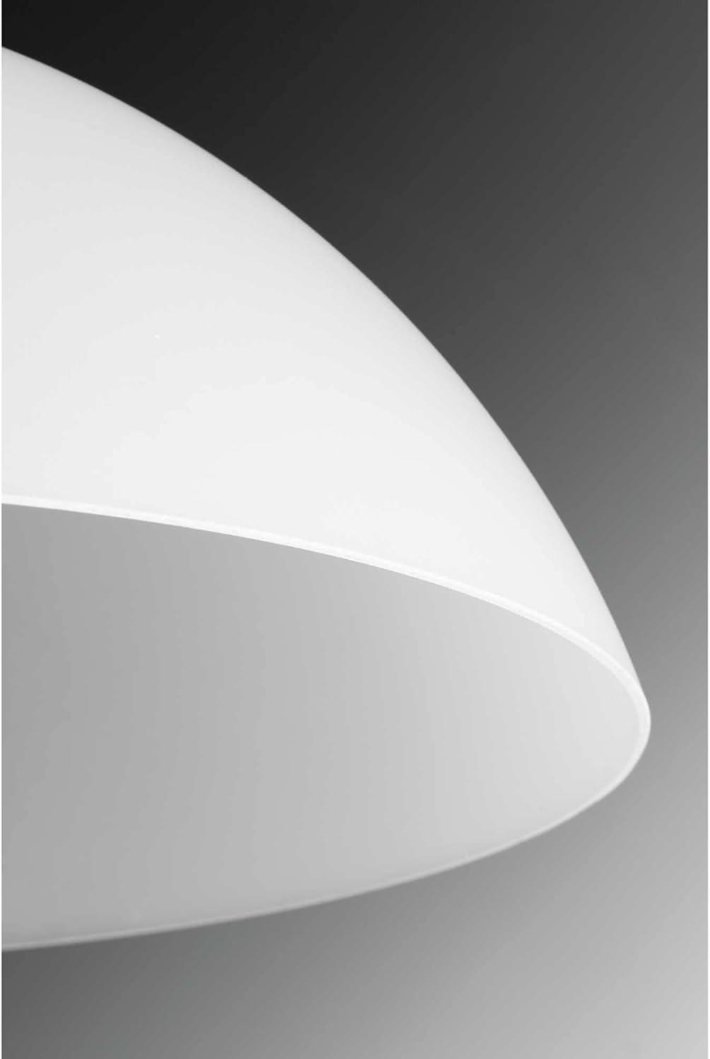 Progress Lighting, Classic Collection, 1-Light Pendant, Brushed Nickel, Etched Glass Shade