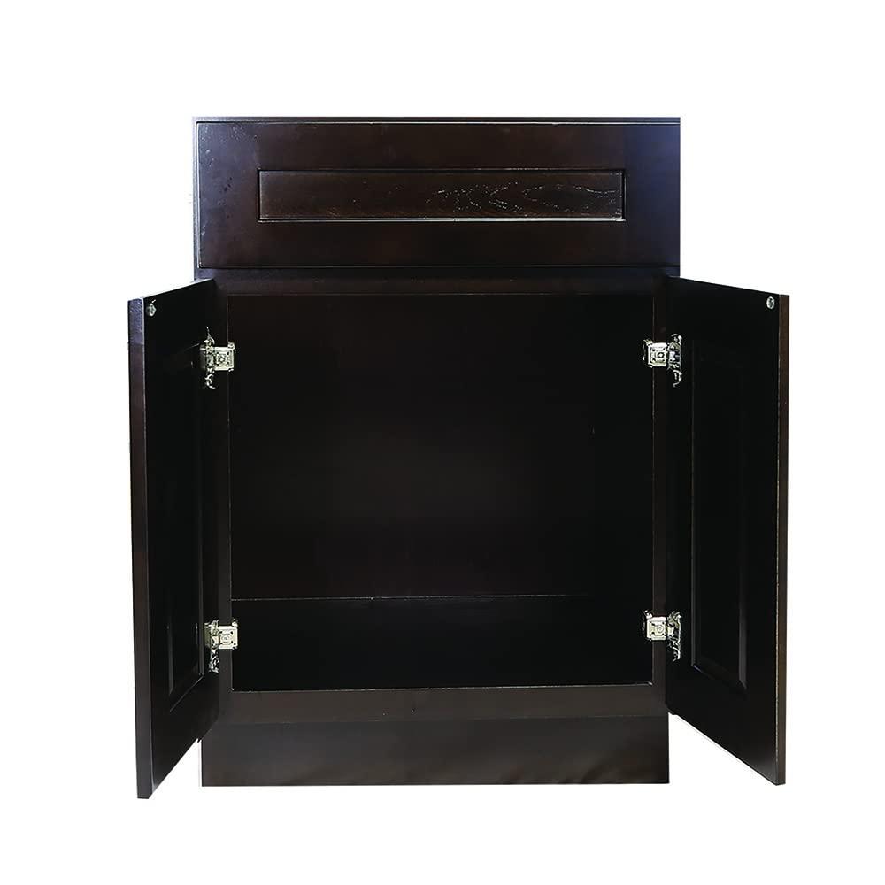 Design House Brookings Base Cabinet in Espresso, 24-inch x 24-inch x 34.5-inch