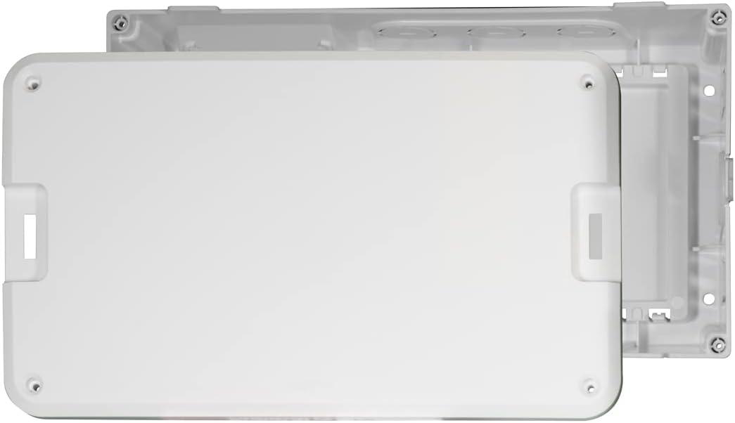 8-Inch Glossy White Plastic Network Module Enclosure with Cover