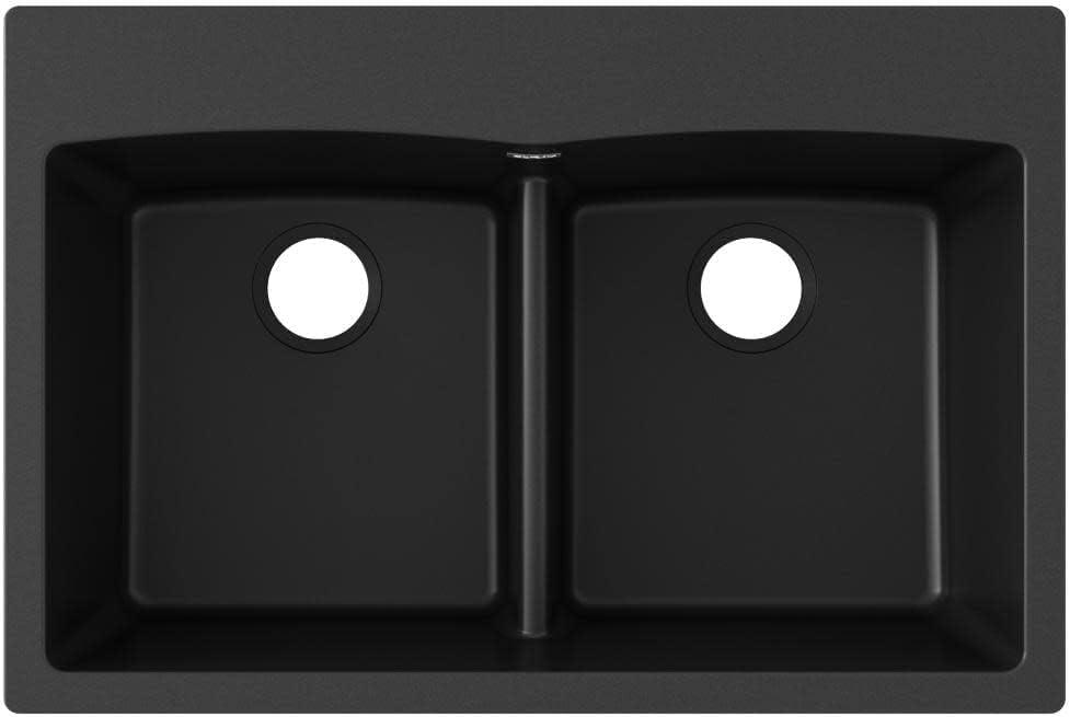 Quartz Classic 33" x 22" x 10" Double Basin Drop-In Kitchen Sink