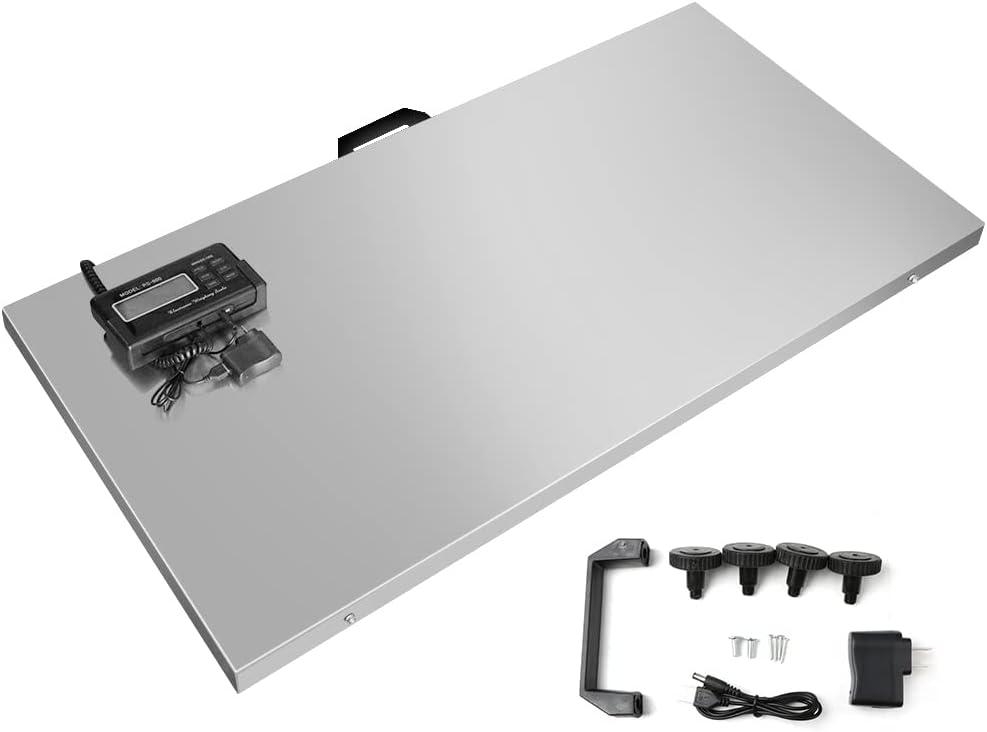 VEVOR 1100Lbs x 0.2Lbs Digital Livestock Scale Large Pet Vet Scale Stainless Steel