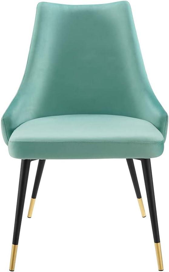 Mint Velvet Adorn 22" Tufted Side Chair with Gold Accents