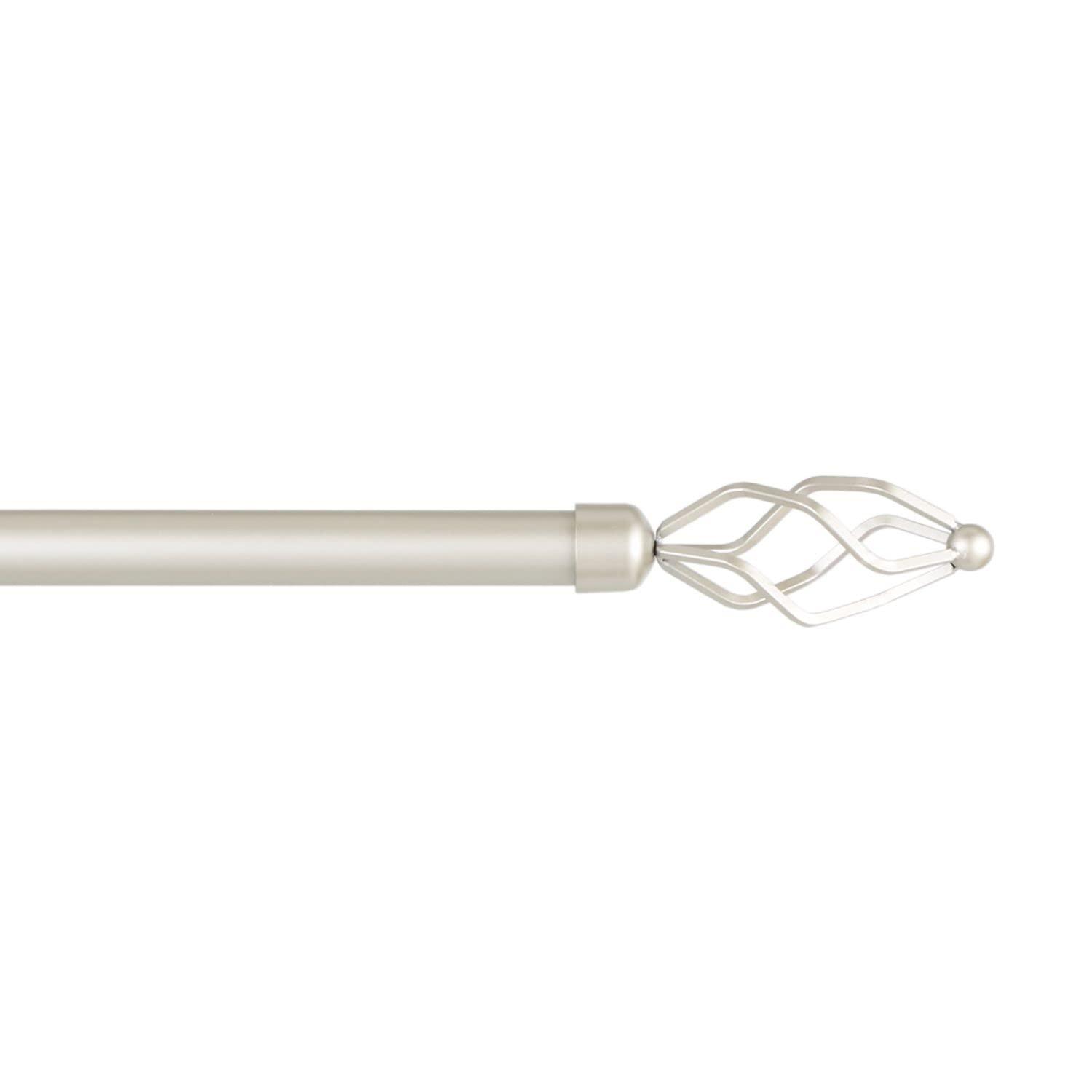 Amalgamated Textiles Exclusive Home Lancelot 1" Window Curtain Rod and Finial Set, Adjustable