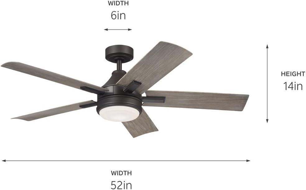 Latitude Run® 52'' Ceiling Fan with LED Lights