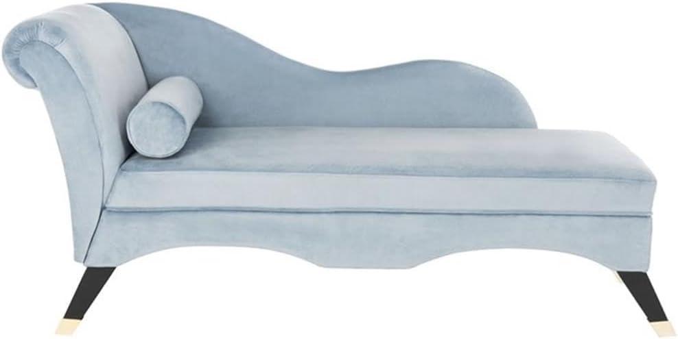 Caiden Chaise - FOX6284 - Slate Blue/Black - Safavieh