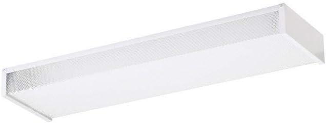 White Fluorescent 2-Light Indoor/Outdoor Flush Mount