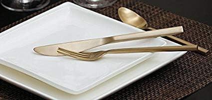 Brushed Gold Stainless Steel 20-Piece Flatware Set