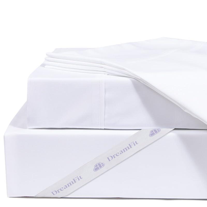 Twin XL White Cotton Microfiber Deep Pocket Bed Sheet Set