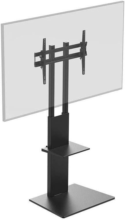 Monoprice TV Mount and Stand - Black, With Shelf for Displays 37in to 70in, Max Weight 88lbs., VESA Patterns up to 600x400 - Commercial Series