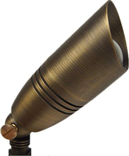 Brass MR16 12V SPOT Light Landscape Fixture with wire and spike