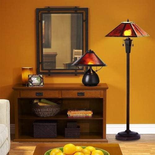 Cal Lighting 40W X 2 Mica Table Lamp - Rust