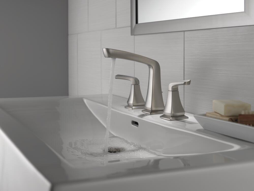 Vesna Widespread Bathroom Faucet 3 Hole, 2-handle Bathroom Sink Faucet with Drain Assembly