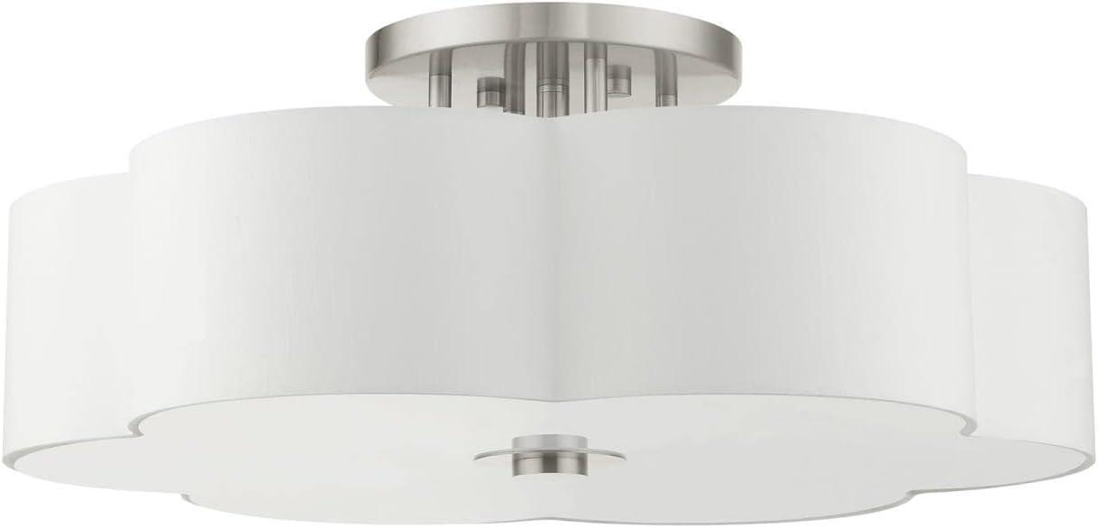 Livex Lighting Chelsea 6 - Light Semi-Flush Mount in  Brushed Nickel