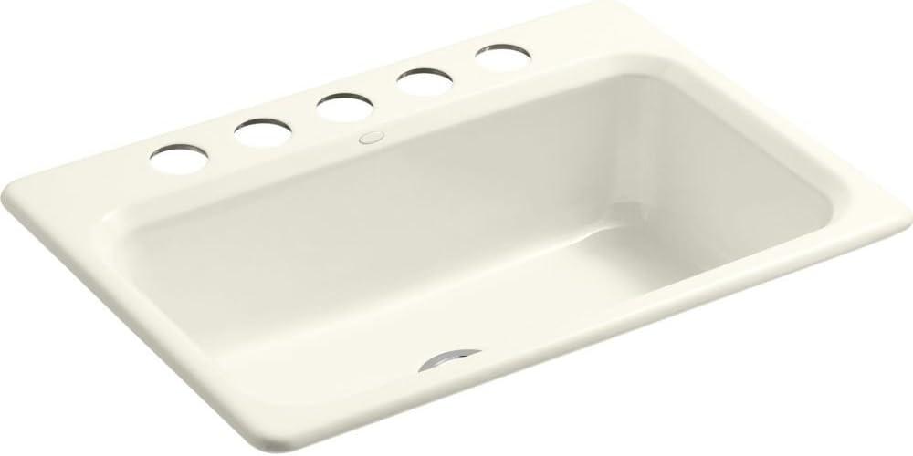 Kohler Bakersfield™ 31" L x 22" W Undermount Kitchen Sink K-5832-5U-96