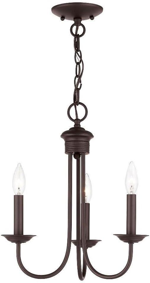 Livex Lighting 42683 Estate 3 Light 14" Wide Candle Style Chandelier - Bronze