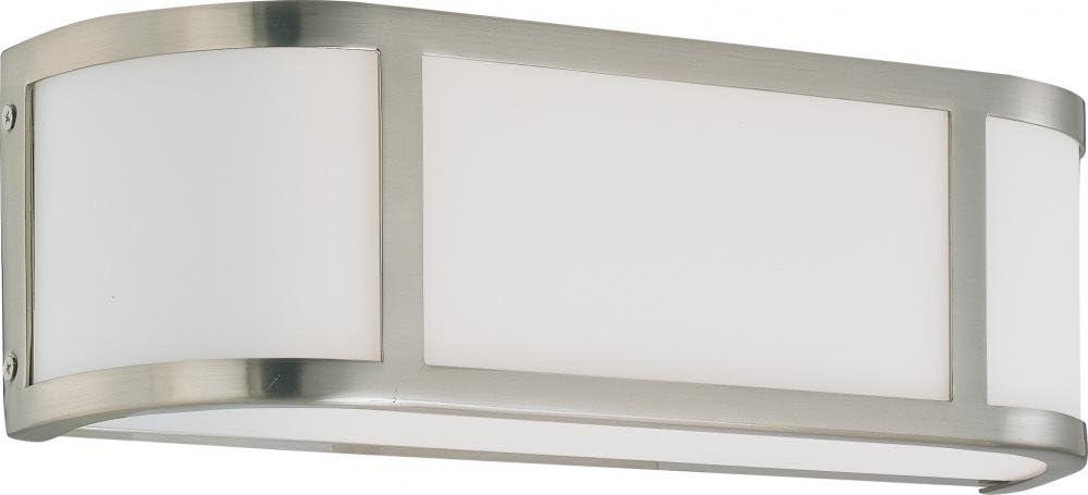 Nickel Rectangular 2-Light Wall Sconce for Bathroom