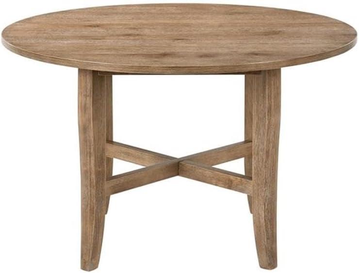 Rustic Round Reclaimed Wood Farmhouse Dining Table