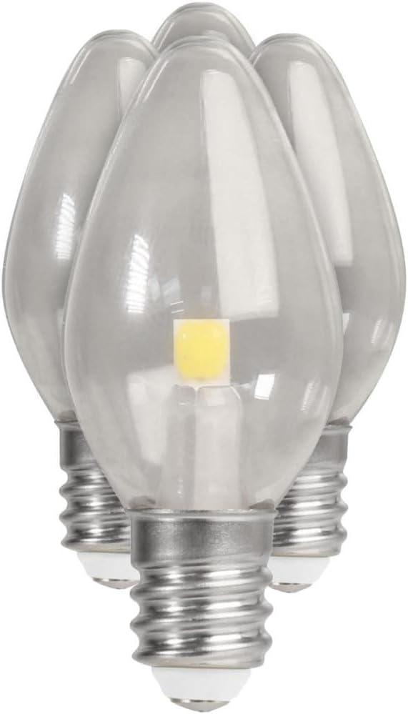 4 watt Equivalence 0.5 watt 15 Lumen C7 Nightlight LED Bulb, Daylight - Pack of 4