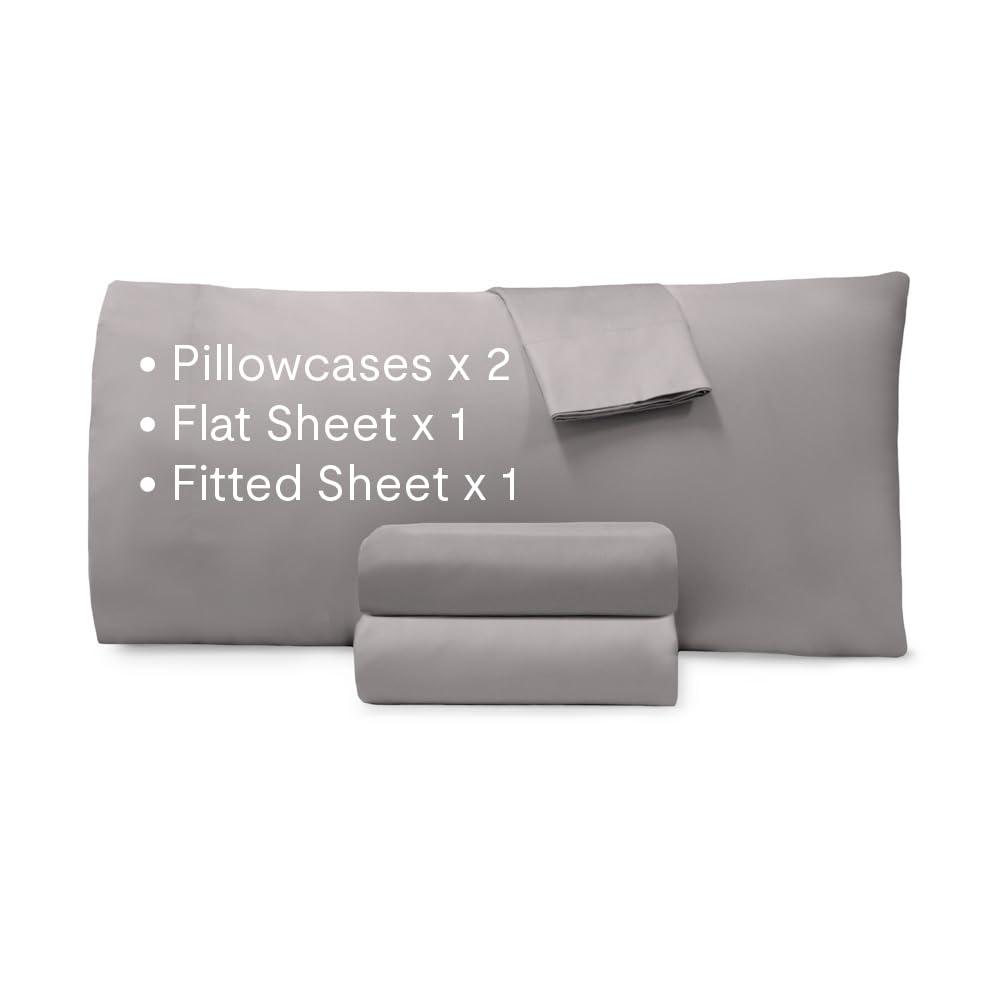 Jennifer Adams 400 Thread Count Cotton Sateen Sheet Sets (Queen, Graphite)