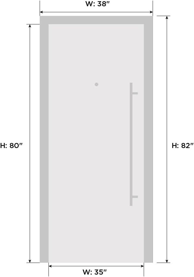 VDomDoors Deux Gray Exterior Metal Prehung Front Entry Doors