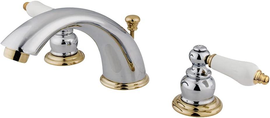 Victorian Era Polished Chrome Widespread Bathroom Faucet