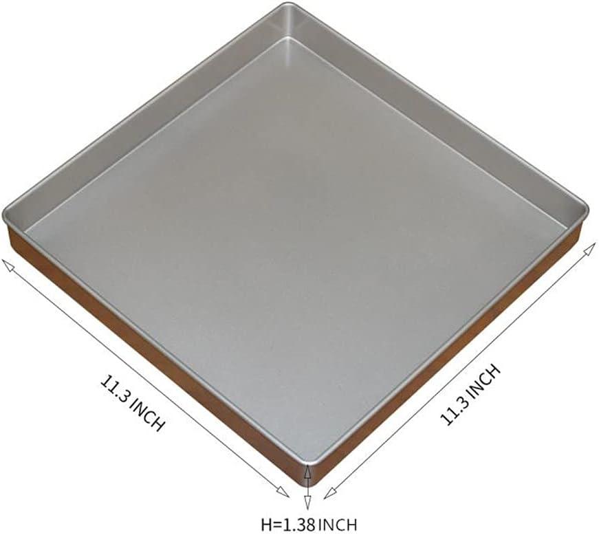 Anadea Nonstick Square Baking Pan, 11X11 Inch Carbon Steel Cake Baking Sheet, Cookies Bakeware For Oven Baking Gold
