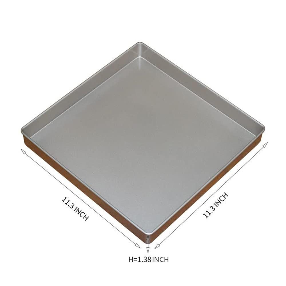 Anadea Nonstick Square Baking Pan, 11X11 Inch Carbon Steel Cake Baking Sheet, Cookies Bakeware For Oven Baking Gold