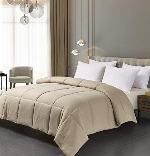 Khaki Twin Reversible Down Alternative Microfiber Comforter