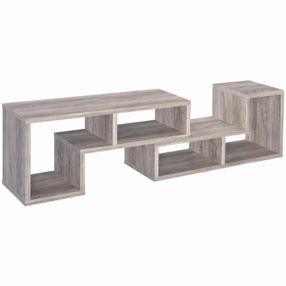 22" Velma Modular Bookcase & TV Stand: Stackable, Horizontal, Gray Driftwood - Coaster