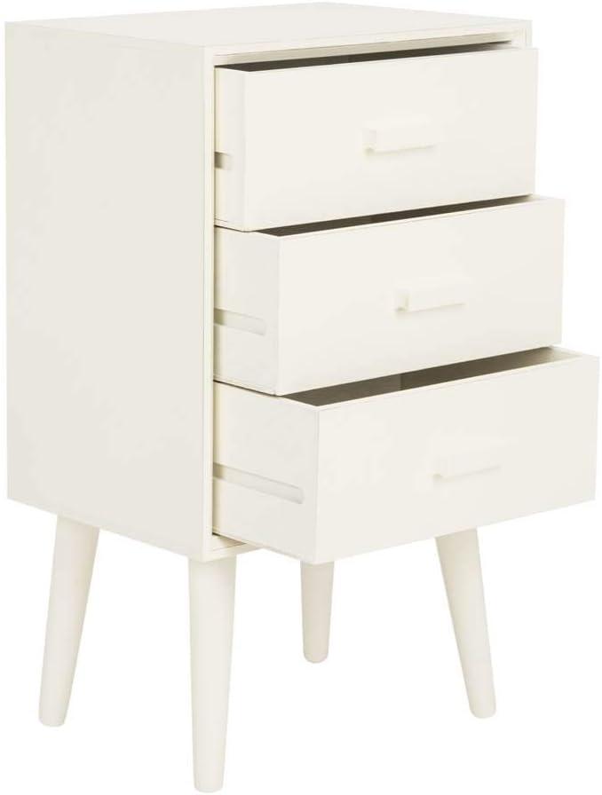 Pomona 3 Drawer Accent Table - CHS5700 - Vintage White - Safavieh